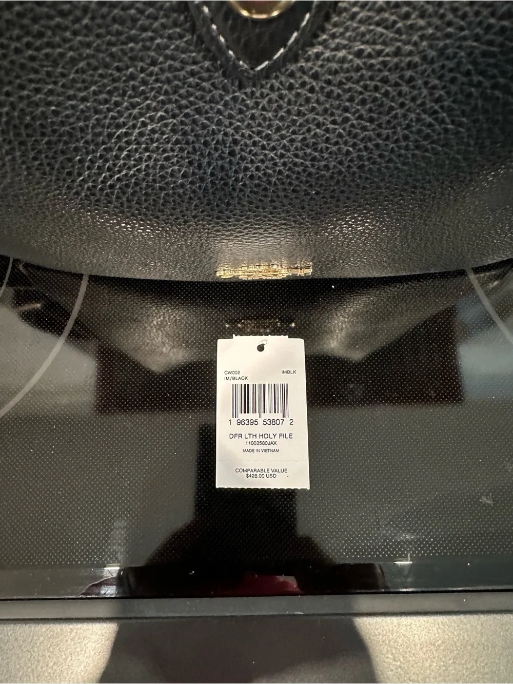 Coach Black Pebbled Leather Hadley Crossbody Shoulder Bag with Gold Hardware - Picture 12 of 15